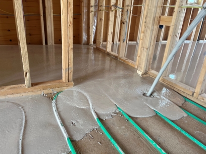 Pouring over thermal tubing